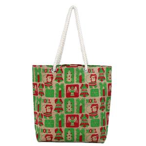 Bolsa de Playa de Yute Ecológica y Económica para Mujer, Bolsa de Mano, Bolsa de Hombro para Marketing, Viajes y Regalos, Hecha en India - Product Image 1