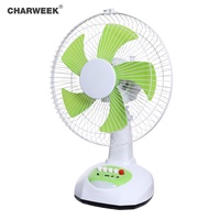 Ventilateur de plafond solaire Guangzhou 12'' 110-240V AC/DC avec télécommande, trois vitesses, lumière nocturne, batterie de secours 6V4.5AH