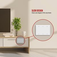 Plaque murale pour appareil électrique, interrupteur, cache-prise, finition brillante, plastique, taille standard, 3 gangues, polycarbonate thermoplastique, 8803-W blanc
