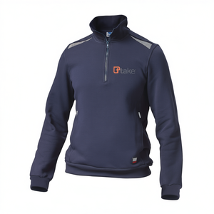 Sudadera Ttake Felpa Regular Azul Mediana con Media Cremallera para Trabajo - Product Image 2