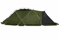Tente de montagne personnalisée OEM 4 saisons, tente dôme d'expédition 3 personnes pour l'alpinisme, pare-vent avec jupe anti-neige, camping en plein air
