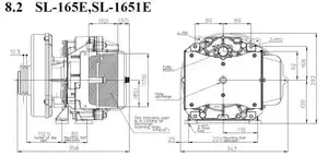 Anest Iwata SL-165E-S8 Oil Free Scroll Air Compressor Head Air End For Atlas Copco Compressor ATSL-165E 2236050200 2236050100