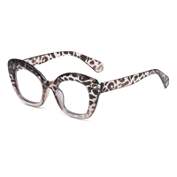 Gafas de lectura de ojo de gato con montura completa para mujer, con degradado y estampado de leopardo, ligeras, cómodas, a la moda, para presbicia, venta al por mayor