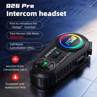 Headset Interkom Helm Motor Radio Dua Arah Nirkabel 6.0 ENC Peredam Kebisingan Jawab Otomatis Berbagi Musik Speaker Stereo