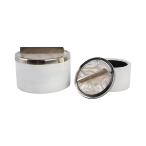 Scatole Decorative Rotonde con Coperchio Rimovibile per Arredamento Casa, Organizzatore per Gioielli e Ricordi, Design Minimalista per Tavolo Console - Product Image 5