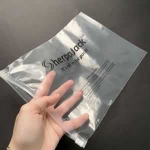 Bolsas de plástico transparente con cierre hermético al por mayor, personalizadas con el logotipo de la marca, bolsas de PE con cierre para empaque de accesorios de ropa. - Product Image 3