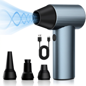 Souffleur électrique turbo, moteur sans balais, batterie USB, plastique, utilisation extérieure, hôtel - Product Image 1