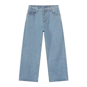 Men's High Waist Straight Leg <b>Denim</b> Jeans Light Blue Regular Fit Casual Cotton Fabric Spring Style - Product Image 2