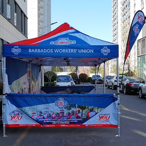 Tienda publicitaria con dosel emergente 10*10 personalizada de alta calidad con Peak Banner para eventos al aire libre y ferias comerciales - Product Image 3