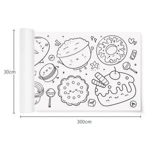OEM anak-anak 3m gulungan kertas lukisan lengket mengisi kertas dinding raksasa lukisan kertas mewarnai Poster untuk anak-anak menggambar mainan - Product Image 5