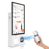 Kiosque libre-service sur pied, solutions de paiement et de commande automatique avec lecteur de codes-barres et SDK pour les entreprises