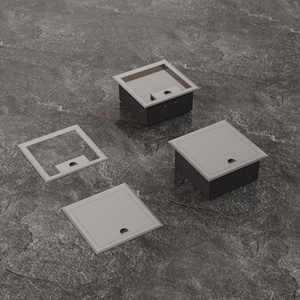 Boîte de prise de sol encastrée avec couvercle à fermeture douce et sortie de câble anti-poussière pour système de gestion des câbles - Product Image 6
