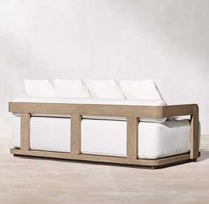 أريكة حديثة فاخرة من خشب الساج والفيلا وفناء الحديقة مقاومة للطقس - Product Image 2