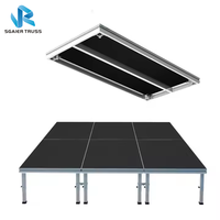 Escenario Portátil Plegable de Aluminio de 2x1m con Certificación CE/TUV, Instalación Rápida, Capacidad de Carga de 1000 kg para Escuelas/Iglesias/Hoteles