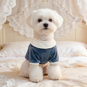 Velvet Pet <b>T</b>-Shirt Pink Embroidered Heart Design For Dogs <b>Cats</b> Small Medium Size Four Seasons Wear - Product Image 4