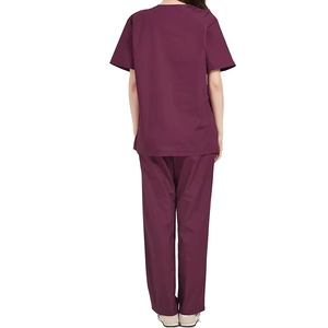 Blouses/Chemises d'uniforme d'infirmière unisexe en coton sergé extensible respirant, <span class=keywords><strong>couleur</strong></span> et taille personnalisables, pour hôpitaux - Product Image 2