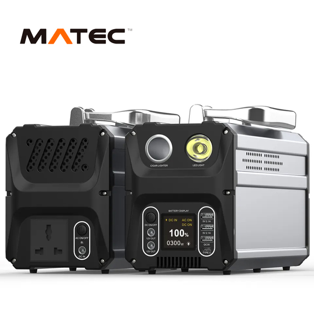 300W 500W Lithium Ion Portable Power Station with Solar Charging 100W-2000W AC Output for Camping Emergency & Home Use