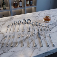 Ensemble de Couverts en Acier Inoxydable Vintage Poli Miroir pour Mariage, Hôtel, Restaurant - Vente en Gros OEM ODM