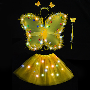 Le <span class=keywords><strong>ali</strong></span> <span class=keywords><strong>di</strong></span> <span class=keywords><strong>farfalla</strong></span> dei puntelli <span class=keywords><strong>di</strong></span> prestazione dei bambini hanno condotto le <span class=keywords><strong>ali</strong></span> <span class=keywords><strong>di</strong></span> fata luminose <span class=keywords><strong>con</strong></span> l'insieme della gonna - Product Image 5