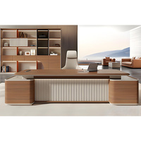 Bureau de direction moderne de luxe en forme de L pour le bureau exécutif Poste de travail Meubles Bureaux avec tiroirs pour la conception de la table de chambre