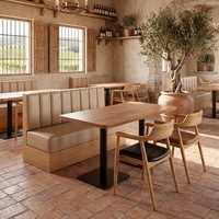 Ensemble table et chaises de salle à manger vintage européennes, idéal pour les restaurants privés, taille et couleur personnalisables sur demande
