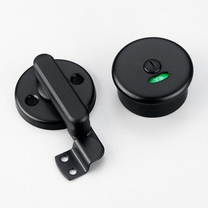 Serrure de porte de toilettes en acier inoxydable avec poignée et indicateur d'occupation pour cloison de toilettes publiques - Product Image 2