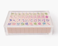Tuiles de Mahjong colorées personnalisées japonaises, américaines et chinoises en acrylique pour jeu de Mahjong avec épaisseur personnalisée pour le divertissement