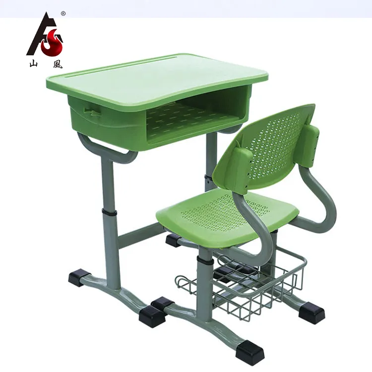 Shanfeng Metal Plastic School Desk And Chair Adjustable Child School Furniture Desk And Chair Trade