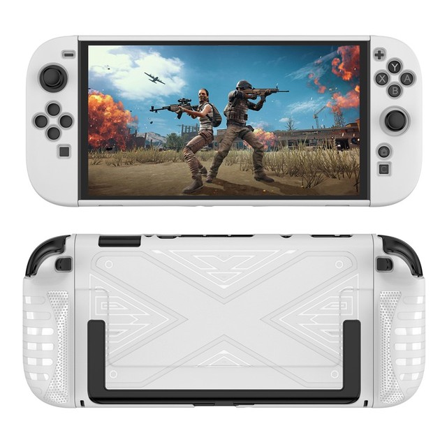 For Nintendo Switch 2 Console Case with Stand TPU + PC Detachable Protective Cover Accessory - White