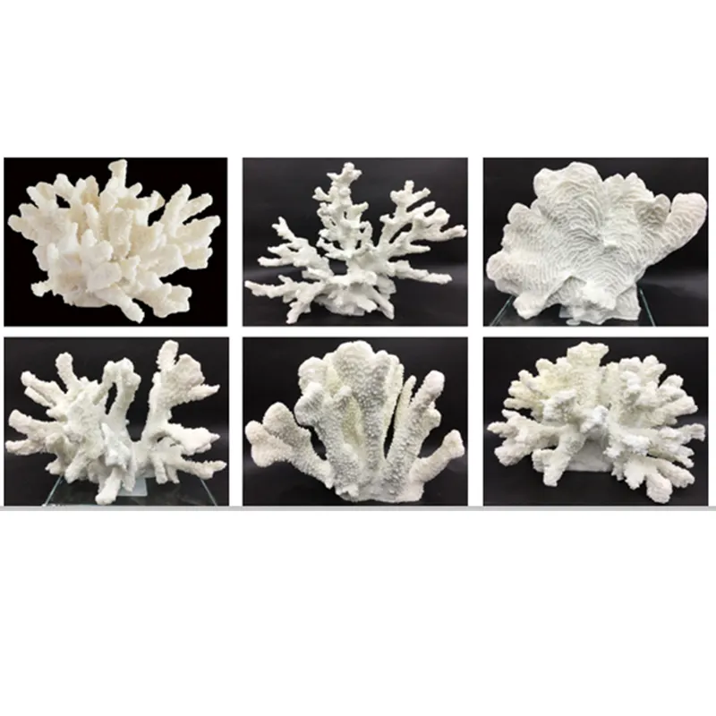 Trang Trí Sea Life Tabletop Figurine Global Resin Coral Điêu Khắc Bàn Trang Trí, Nhựa Tự Nhiên Trang Trí Nhà Nhân Tạo