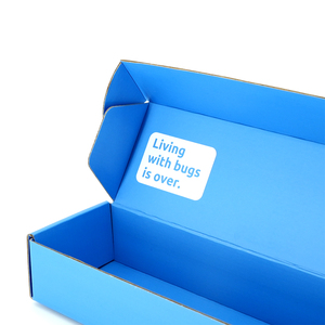 Boîtes d'expédition en papier personnalisées, robustes, bleues, avec logo imprimé, en gros, à bas prix, pour la logistique - Product Image 3