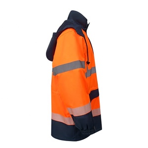 Sản xuất áo khoác mưa chống thấm OEM tùy chỉnh, áo khoác parka mùa đông phản quang cao cấp 3 trong 1, áo mưa Oxford an toàn - Product Image 3