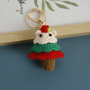 New handmade Cây giáng sinh gấu <span class=keywords><strong>Keychain</strong></span> amigurumis Mặt dây chuyền món quà giáng sinh cho bạn bè - Product Image 4