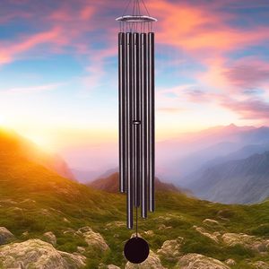 Campanas de Viento Colgantes de Aluminio Estilo Art Deco de 65 Pulgadas, Resistentes a la Intemperie y al Agua, para Uso en Interiores y Exteriores - Product Image 2