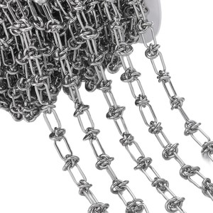 Nueva Cadena de Acero Inoxidable Hecha a Mano con Nudos Circulares, Cadena Versátil para Collares, Pulseras y Accesorios de Ropa - Product Image 5