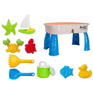โต๊ะน้ำเล่นกลางแจ้งสำหรับเด็ก ของเล่นชายหาด พร้อมอุปกรณ์ครบชุด - Product Image 4