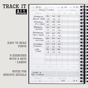 Tạp Chí thể dục để theo dõi và nghiền nát mục tiêu tập thể dục của bạn-kế hoạch tập luyện chi tiết và sổ nhật ký cho nam và nữ - Product Image 2