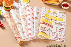 Rollo de Papel para Envolver Alimentos, Impermeable y Resistente a la Grasa, Recubierto de PE, para Envolver Comida Rápida y Galletas - Product Image 2