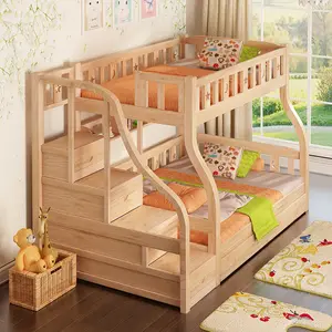 Literas totalmente funcionales para niños, camas dobles altas y bajas