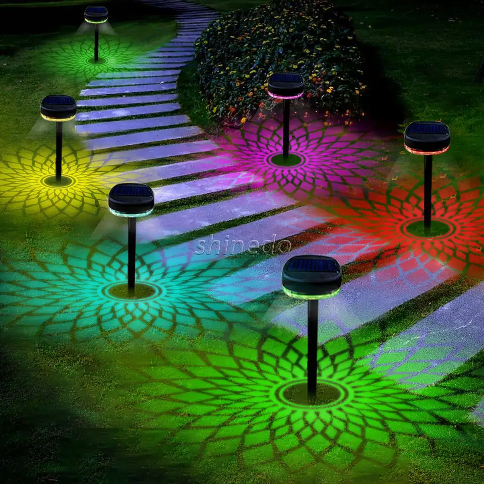 2022 New Solar Garden Lights Bright Solar Powered Path Lights Landscape Decorative light