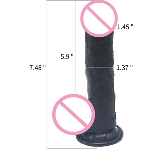 FAAK Dildo Pequeño de Silicona de 3.5 cm de Diámetro con Ventosa, Colores Rosa, Dorado y Negro, Dildo Realista, Tapón Anal, Juguetes Sexuales - Product Image 3