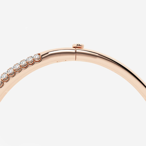 5 CTW Round Lab Grown Diamond Three Row <b>Bangle</b> Bracelet 7 Inch Elegant Sparkling Fashion Jewelry for Women - Product Image 2
