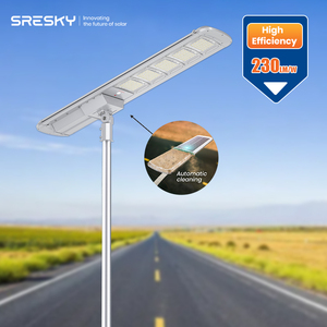 Farola Solar LED SRESKY de 60w 80w 100w, Todo en Uno, Autolimpiante e Integrada - Product Image 1