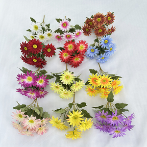7 tenedores de girasol, ramo de girasol artificial, fábrica al por mayor - Product Image 1