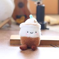 Porte-clés Boba en peluche, 13cm, pour thé au lait, thé, café, peluche, 13cm