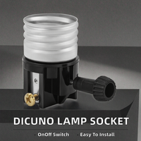 DiCUNO – Douille de lampe en bakélite à vis avec bouton interrupteur marche/arrêt pour lampes de sol et de table à culot moyen E26 – Pack DIY (1 pièce)