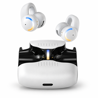 Écouteurs sans fil à clipser Secure Fit, Bluetooth 5.3 TWS, à oreille ouverte, pour le sport et la course, 6 heures d'autonomie, appels ENC
