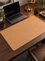 Tapis de bureau en liège pour étudiants, tapis de table naturel antidérapant et imperméable pour ordinateur portable, idéal pour l'école et la maison