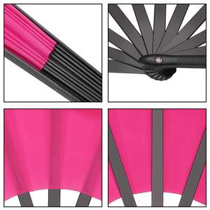 Vente Flash : Grand éventail pliant en plastique et bambou personnalisé, grande taille, pour les fêtes d'Halloween et de Noël - Product Image 3