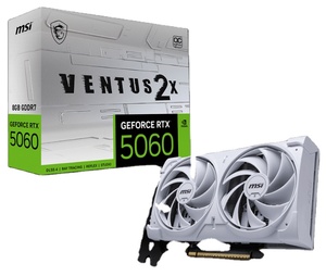 Tarjeta Gráfica MSI <span class=keywords><strong>GeForce</strong></span> RTX5060 8G VENTUS 2X OC WHITE MAX GPU para PC de Escritorio para Juegos, con Ventilador, Nueva - Product Image 1